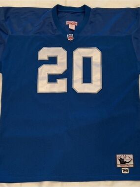 Barry Sanders #20 Detroit Lions NFL Throwback Jersey.